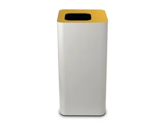 afvalbak,100l,HxBxD 800x385x385mm,romp staal wit - 4