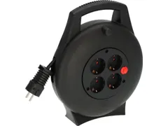 Brennenstuhl Vario Line kabelhaspel 4-voudig stroomhaspel 10m Zwart