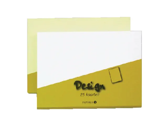 Enkele kaart Papyrus Envelpack Design A6 105x148mm ivoor 894420 25 st