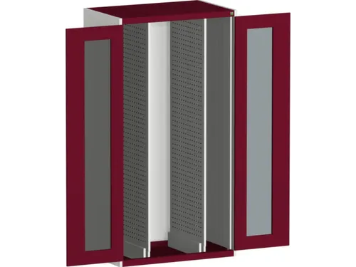 verticale kast,HxBxD 2000x1050x650mm,vensterdeur,2uittrekwanden