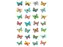 Sticker Etiket Herma 6819 Vlinder Glitter Folie 32 stuks