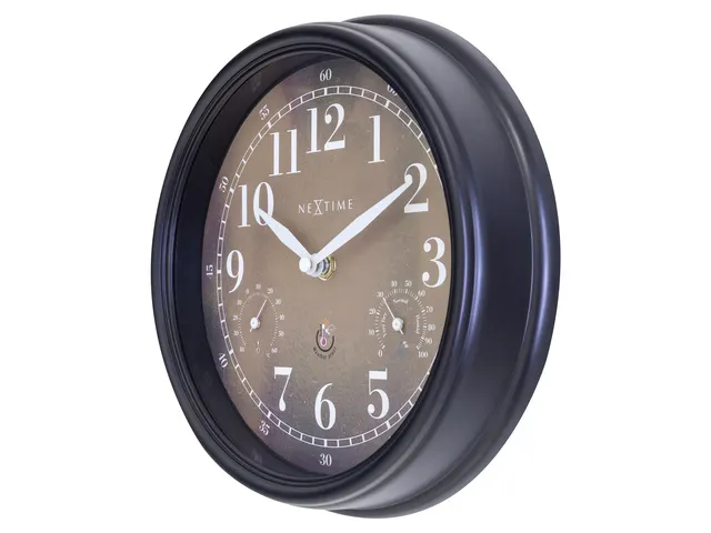 Buitenklok Nextime dia 23,5 cm Jasmine met thermo- en hydrometer cijfe