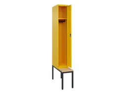 locker met bank,HxBxD 2120x300x815mm,1vak,vak B 300mm,cilinderslot