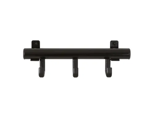Wandkapstok Techno 3 haken zwart