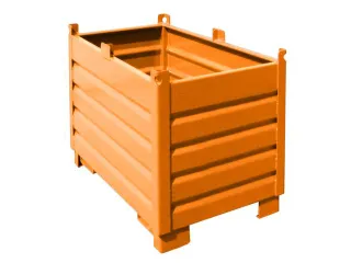 Systeem-Stapelcontainer Oranje 850x600x1200mm 500kg Inhoud 0.5m³ - 1