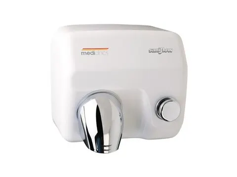 Handendroger Blower Wit met drukknop E05 (Saniflow)