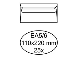 Envelop Quantore Bank Ea5/6 110x220mm Wit Zelfklevend