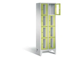 Lockerkast 1850x610x500mm 2x4 vakken Cilinderslot Poten, RDS1108060