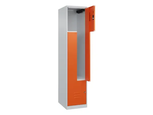 Z-garderobekast,HxBxD 1850x400x500mm,vak B 200/400mm,cil.-slot