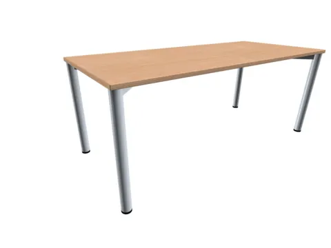 vergadertafel HxBxD 72x180x80cm rechthoekig beuken 4voeten Alu