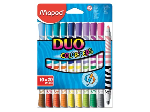 Viltstift Maped Color'Peps Duo Colors set à 10 stuks assorti