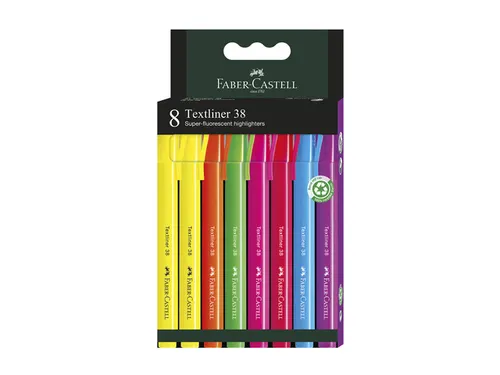 Markeerstift Faber-Castell 38 etui 8 stuks