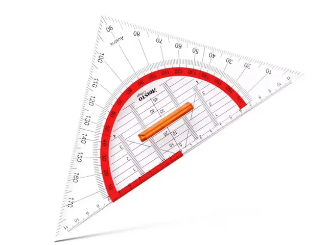 Geodriehoek Aristo GEOCollege 220mm met greep transparant