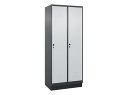 locker,HxBxD 1950x800x500mm,2vak,vak B 400mm,draaigrendel,sokkel