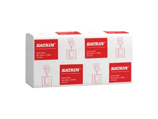 Handdoek Katrin 61549 W-vouw 2-laags wit 320x240mm 25x120 vel - 1