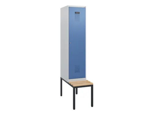 locker met bank,HxBxD 1950x400x815mm,1vak,vak B 400mm,cilinderslot