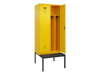 locker met bank,voor scheiding van kleding,HxBxD 2120x800x815mm,2vak - 1