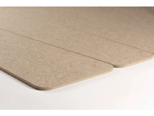 Akoestische PET-vilt trapezium stroken beige 30x120cm 6 stuks