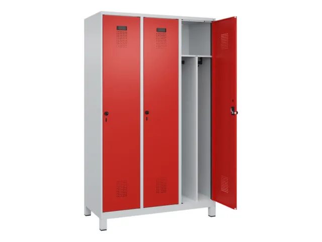 locker voor scheiding van kleding,HxBxD 1950x1200x500mm,3vak
