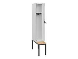locker met bank,HxBxD 1950x300x815mm,1vak,vak B 300mm,draaigrendel - 1