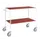 tafelwagen,draagverm. 150kg,2xstaalplaat,staaletage,wit,TPE-banden