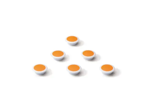 Glasbordmagneet 30mm Oranje Rond Extra Sterk