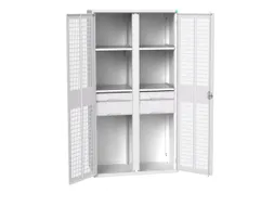 universele kast,HxBxD 2000x1050x550mm,4xStalen bodem,4lade(n)