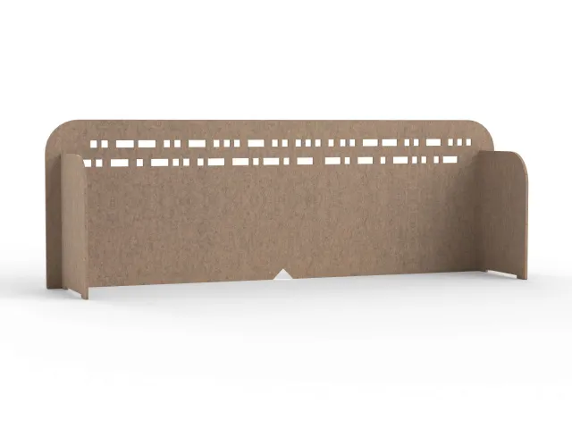 Akoestisch PET-vilt scheidingsscherm L 150x35cm beige