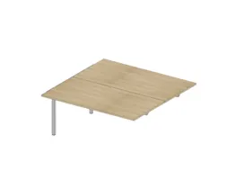 aanbouwtafel,v. benchtafel m. 4-voet,HxBxD 730x1600x1600mm,blad eiken