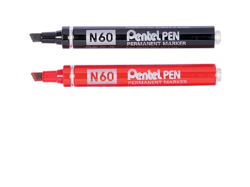 Viltstift Pentel N60 schuin zwart 1.5-5.5mm