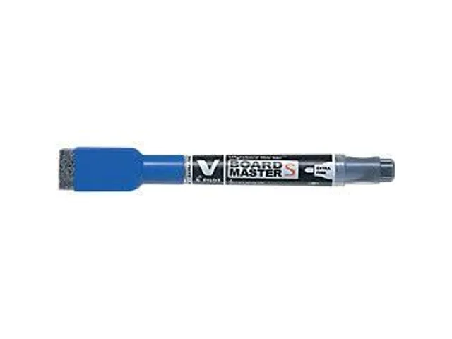 Whiteboardmarker Pilot V-Board Master S met Wisser Extra Fijn Blauw
