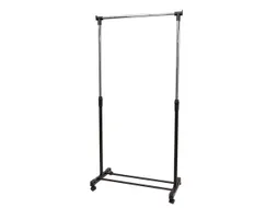 JACK verrijdbaar kledingrek 82 x 42 x 103 cm zwart / chroom