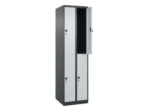 dubbeldekse locker,HxBxD 1850x500x500mm,2x2vak.,vak B 250mm