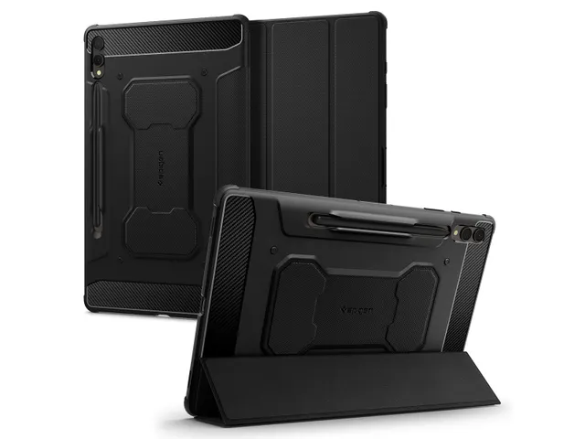 Spigen Rugged Armor Pro Galaxy Tab S9 Plus Hoes Zwart