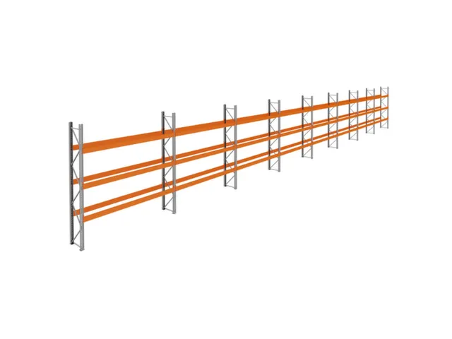 palletstelling,basis+7xaanbouw,HxBxD 3990x29700x750mm,vakl. 3400kg