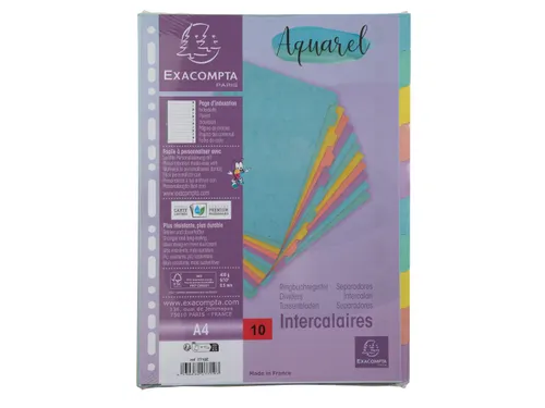 Tabbladen A4 10T glanskarton 400 AQUAREL