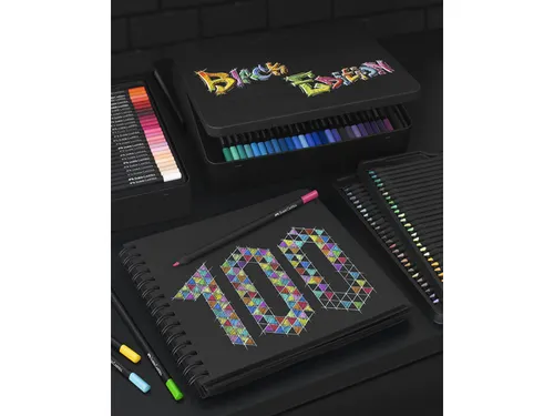 Kleurpotlood Faber-Castell Black Edition 100 stuks in bliketui