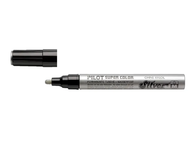 Viltstift Pilot Super Color Lakmarker Ronde Medium punt Zilver