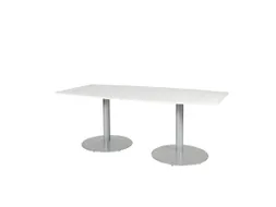 Linesto Vergadertafel Vaste Hoogte 200x100 Ton Wit 25mm Alu