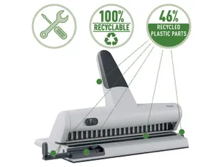 Perforator Leitz 5115 heavy duty 23-gaats 15vel zilver - 2