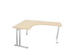 bureau in vrije vorm,HxBxD 740x1600x1400mm,vrije vorm,NE-esdoorn