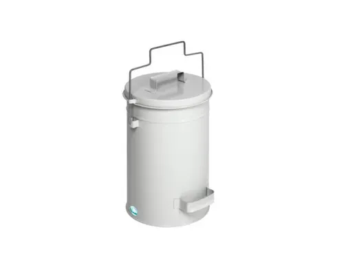 veiligheidsafvalbakken,25l,HxØ 500x270mm,romp staal RAL7035