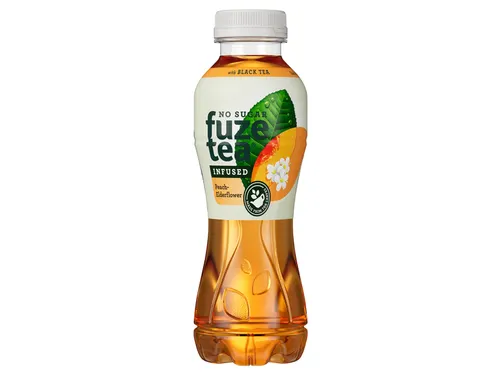 Frisdrank Fuze Tea peach elderflow suikervrij 400ml