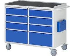 gereedschapswagen 975x1145x650mm metaalblad 450kg 8 laden RAL5010