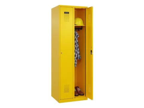 locker,HxBxD 1850x600x500mm,2vak,vak B 300mm,cil.-slot,staand op vloer