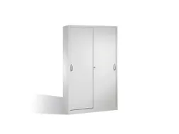schuifdeurkast,HxBxD 1950x1200x400mm,romp RAL7035,front RAL7035