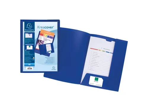 Presentatiemap Soepel PP Krea Cover A4 Blauw