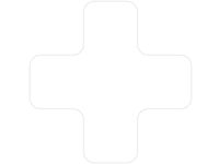 plaksymbool plus markering HxB 150x150mm PVC wit