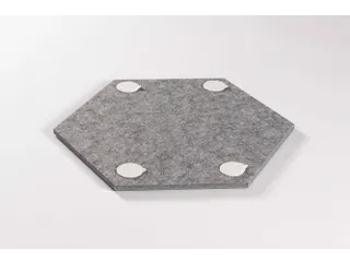 Akoestische PET-vilt Hexagon tegels donkergrijs 30x26cm 22 stuks - 4