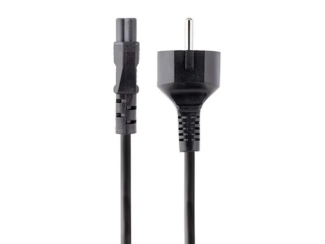 Laptop Stroomkabel 3 Meter EU Schuko Plug naar C5 Clover Leaf